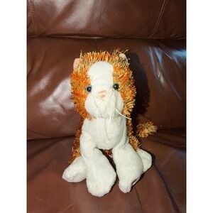 No Code Webkinz Ganz Striped Alley Cat Plush Orange Sparkle Fur Stuffed Animal